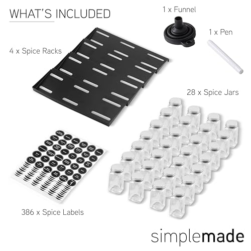 Spice Drawer Organizer (Set of 1 / Black)
