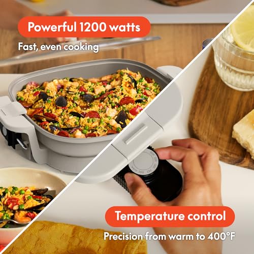 Fits Anywhere SAUTE XL Make & Take Skillet (14" x 14" / Oatmilk)