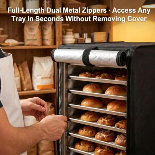 Bread Rack Cover 23"x28"x32" Black Oxford Fabric (23"x28"x32")