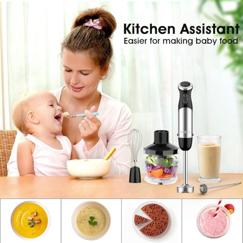 Upgraded Immersion Blender Handheld (Black)