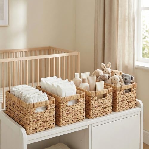 Wicker Storage Baskets for Shelves