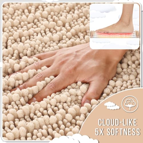 Large Bathroom Rugs Non Slip Washable 36x24 Inch