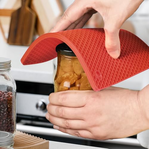 Silicone Square Trivets Mat (Red)