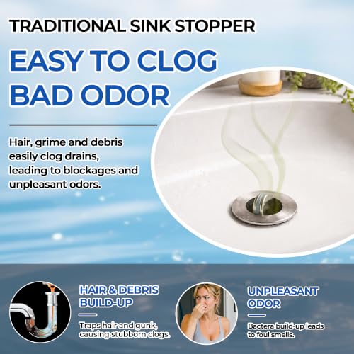 Sink Stopper Hair Catcher (2,copper Square Mesh)