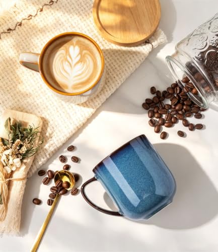 Ceramic Coffee Mugs Set of 6 (reactive glaze-Mixing / set of 6)