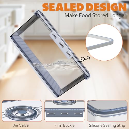 2PCS Bread Boxes (Grey-Small-2PCS)