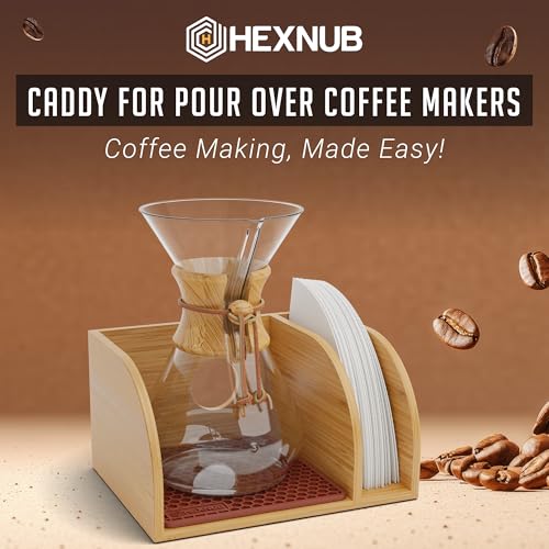 Pour Over Caddy for Chemex Bodum Cosori Coffee Makers Brown (Brown)