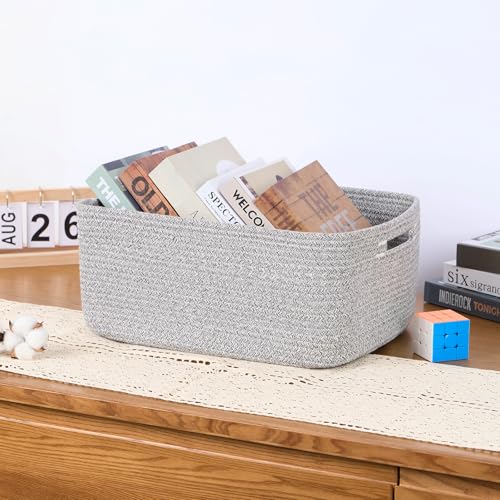 Large Storage Baskets for Organizing (4pcs-L17×W13×H7.5" / Mixed Grey)