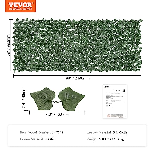 Artificial Ivy Privacy Fence Screen (Ivy / 39 x 98 inch)