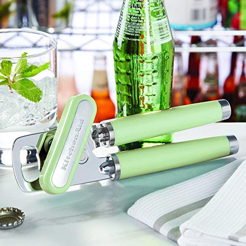 Classic Multifunction Can Opener and Bottle Opener Easy to Use (Pistachio / 8.34-Inch)