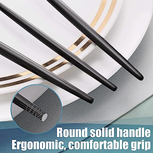 Matte Black Silverware Set for 8 (Black / 40 Pieces Set)