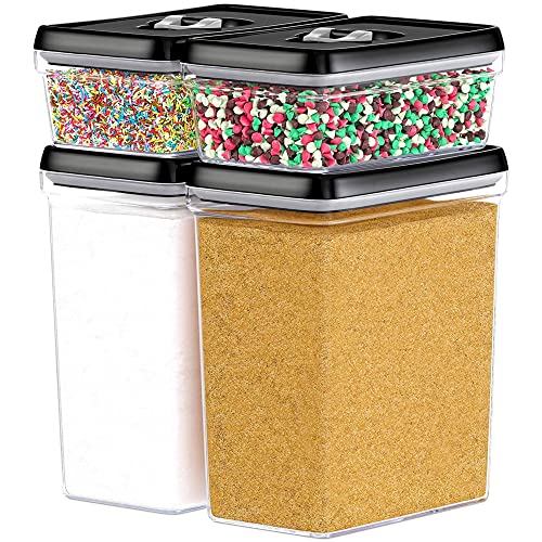 Large Airtight Food Storage Containers (07 - 3.8 liters & 0.77 liter (Set of 4))