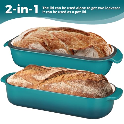 Enameled Cast Iron Loaf Pan with Lid