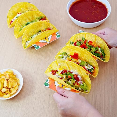 Melamine Taco Holder Stands (Set of 4 / Calor Orange)