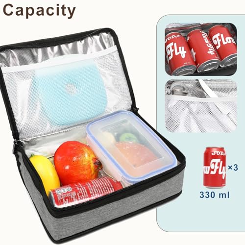 Small Insulated Lunch box Portable Soft Bag Mini Cooler Thermal Meal Tote Kit with Handle for Work & School