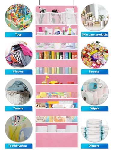 Over the Door Organizers Storage (Pink / 1 pack)