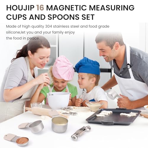 Magnetic Measuring Cups and Spoons Set (16 Count)