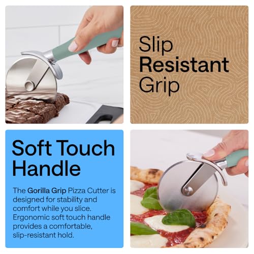 Patented Stainless Steel Large Pizza Cutter Wheel (Mint)