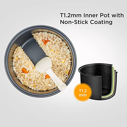 Large Rice Cooker with 8 (10 Cups Uncooked_8 Presets)