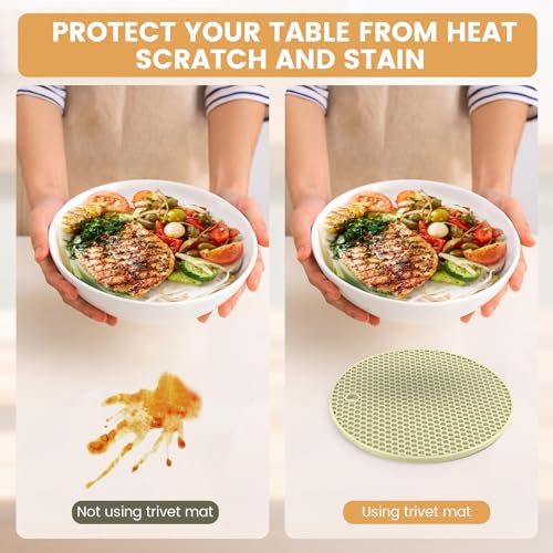 Silicone Trivet Mats 4 Heat Resistant Pot Holders Multipurpose Non