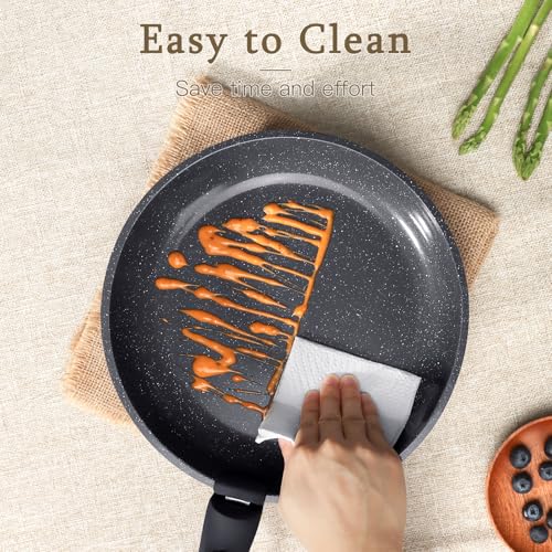 Pots and Pans Set Non Stick (Dark Gray / 21PCS-Big Size)