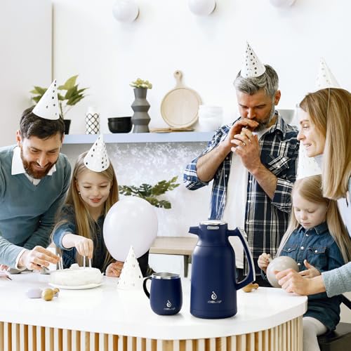 Thermal Coffee Carafe 68oz (Navy Blue / 68 Ounces)