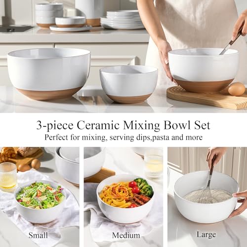 Ceramic Mixing Bowls (3PCS / White)