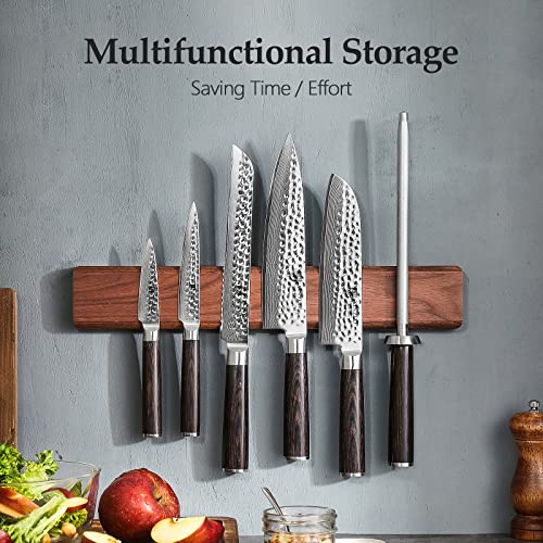 Walnut Wood Knife Magnetic Strips 16 Inch (16 Inch)
