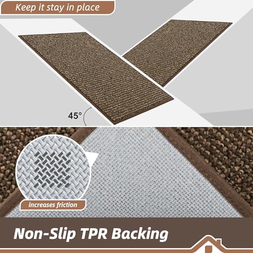 Kitchen Runner Rugs 24"x72" (Brown / 24" X 72" (Rectangular))