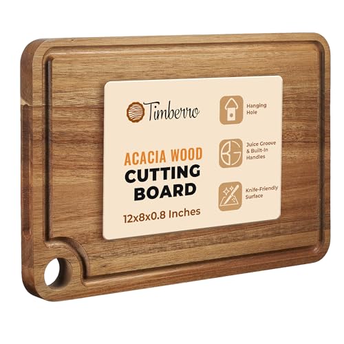 Acacia Wood Cutting Board (12"L x 8"W)