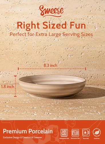 6 Pack Ceramic Pasta Bowls (Neutral)