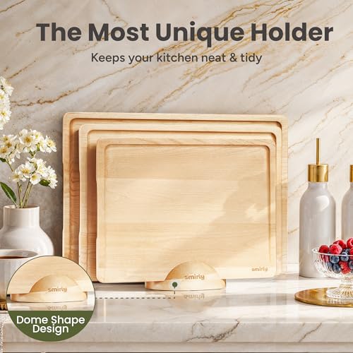 Cutting Boards for Kitchen (Light Brown / 4-Piece)