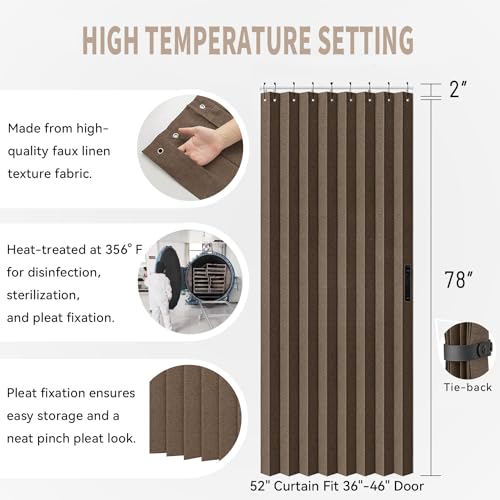 Doorway Curtains (Brown / 52"W x 78"L (Pack of 1))