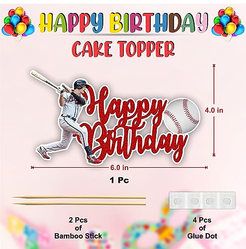 Baseball Happy Birthday Cake Topper