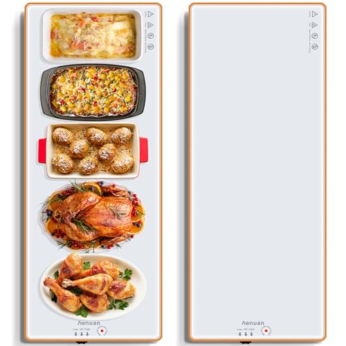 Warming Trays for Buffets Party (White / 47"L x 12"W)