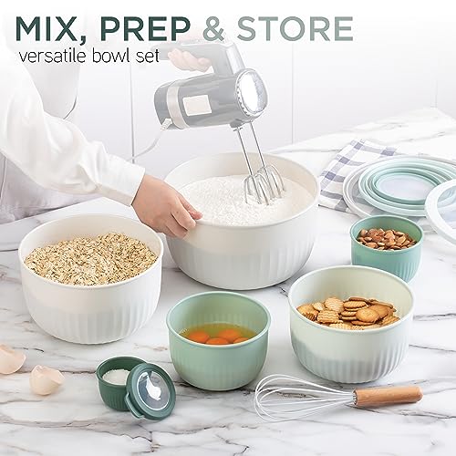 Prep Bowls with Lids (Green / 12 Piece Set - Deep Bowls)