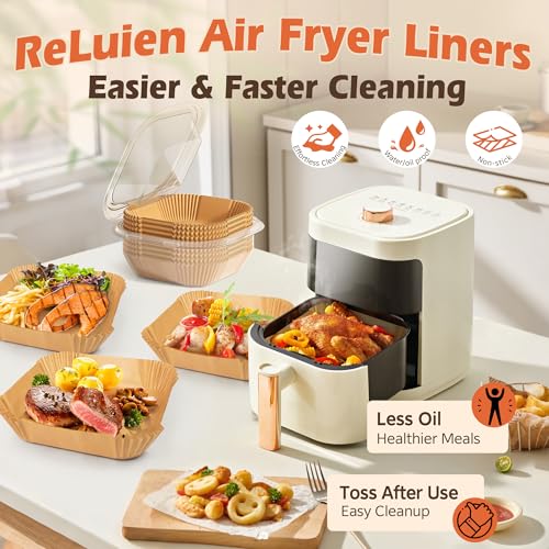 Air Fryer Liners Disposable 100PCS (6.3Inch-Round-100PCS)
