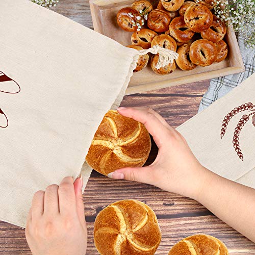 4 Packs Linen Bread Bags for Homemade Bread