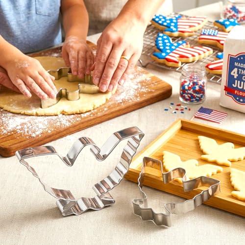 4th of July Cookie Cutters 8Pcs Large Size for Celebration (4th of July)