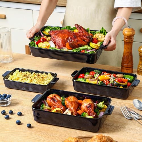 Ceramic Bakeware Set (Set of 4 / Blue)