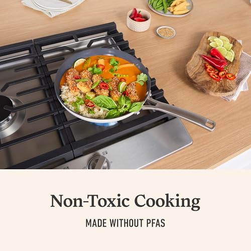 Ceramic Nonstick 8 Piece Cookware Set (8-Piece Set / Flour)