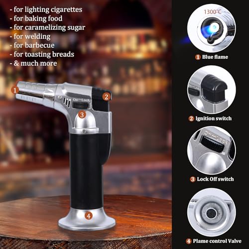 Cocktail Smoker Kit with Torch (gift set (Gold and silver))