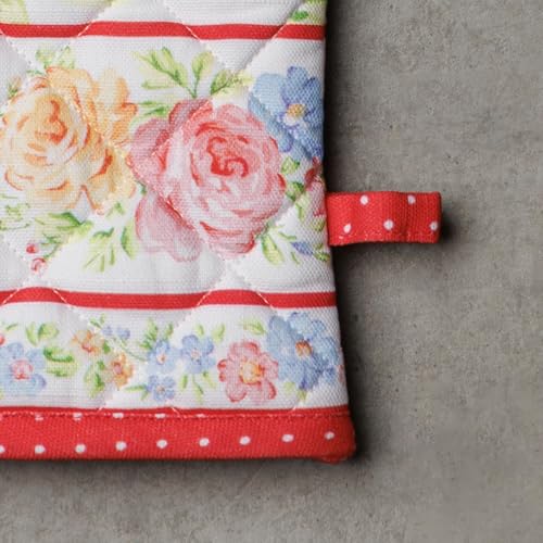 Maison d'Hermine Oven Gloves 100% Cotton Oven Mitt (006 - Vintage Floral / 7.5" x 13" (Oven Mitt))