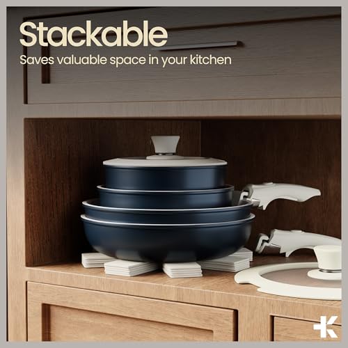 Bakken 17 Piece Ceramic Coated Aluminum Cookware Set (Blue)