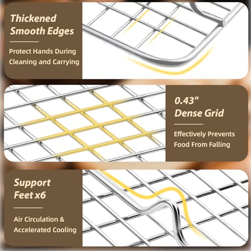 3 PCS Silver Stackable Cooling Rack