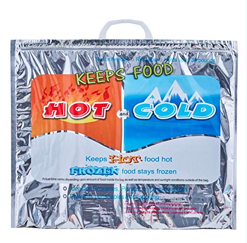 Hot and Cold Insulated Bags for Food Delivery (Medium (Meal and Grocery Size))