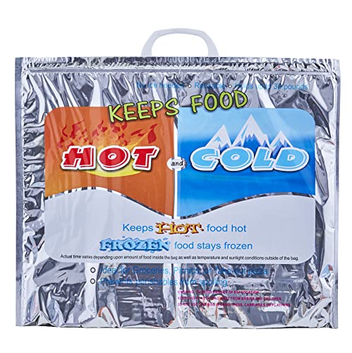 Hot and Cold Insulated Bags for Food Delivery (Medium (Meal and Grocery Size))