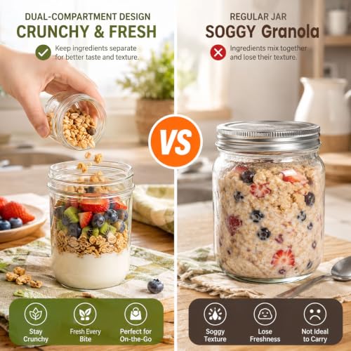 Layered Glass Yogurt Cups 2 Pack (20oz)