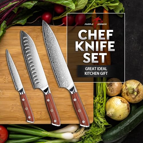 Damascus Knife Set (7.3 inch)