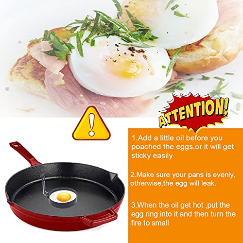 Pancake Ring for Griddle (Black 2 pcs of 6“ with accessories)